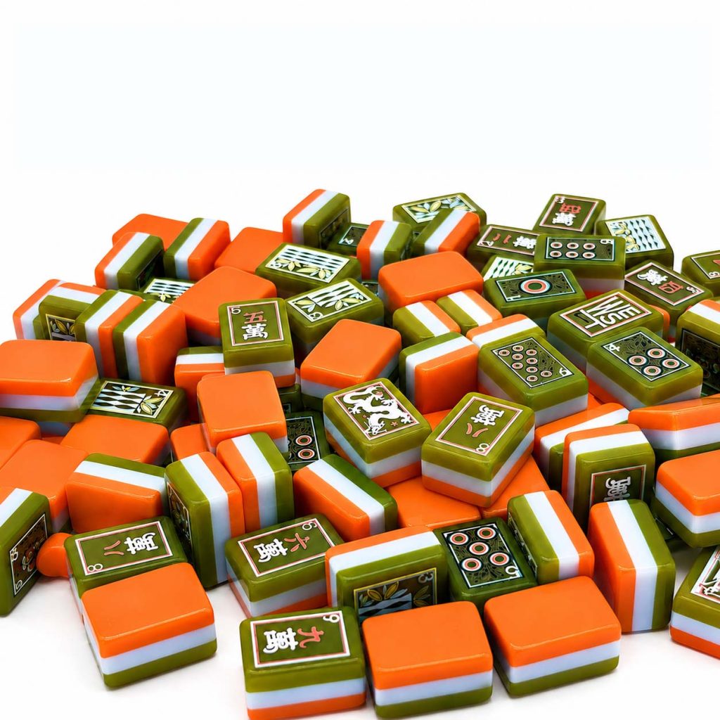 Olive green Hand-Drawn Mini American Mahjong Tiles