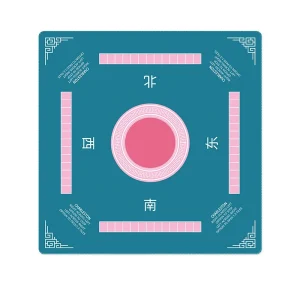 mahjong mat blue