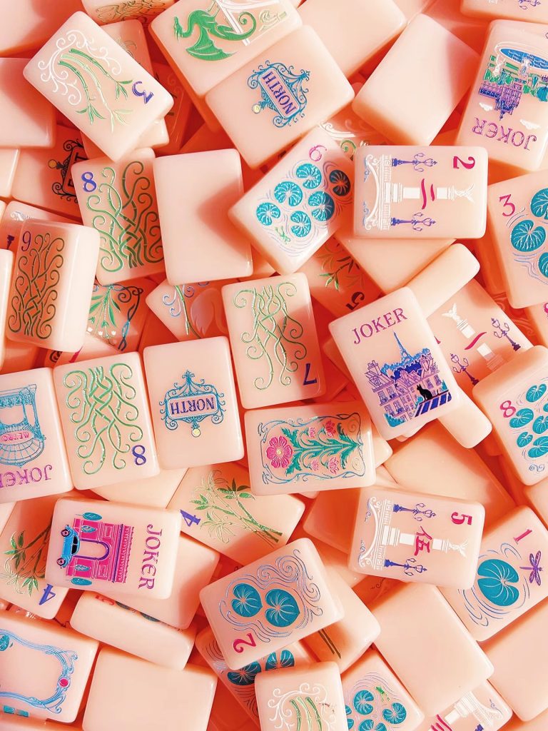 pink mahjong tiles 5