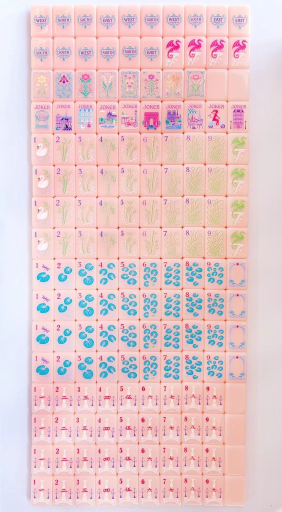 pink mahjong tiles 2