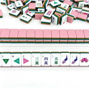 Pink Triangle pattern style 4-Layer Mahjong Tile Set - Image 4