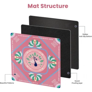 80x80cm Non-Slip Mahjong Table Mat - Image 2