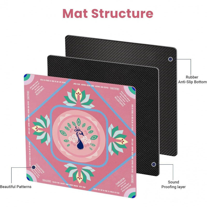 80x80cm Non-Slip Mahjong Table Mat