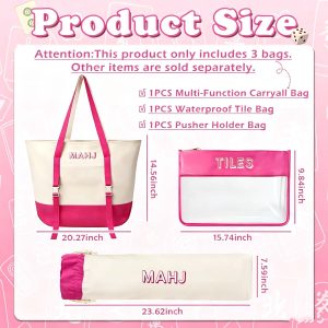 3 Pcs/Set Canvas American Mahjong Bag - Image 2