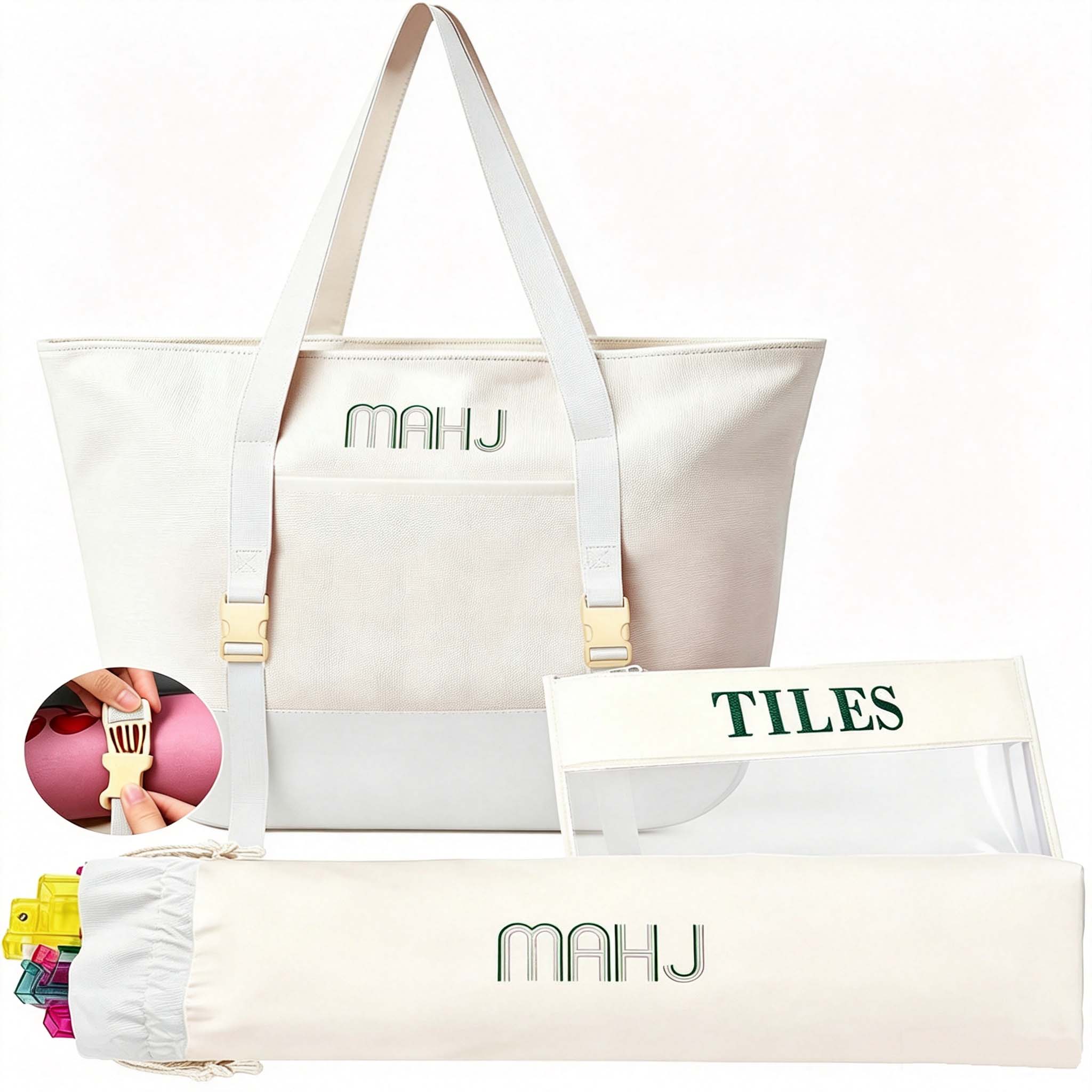 3 Pcs/Set Canvas American Mahjong Bag - Image 9