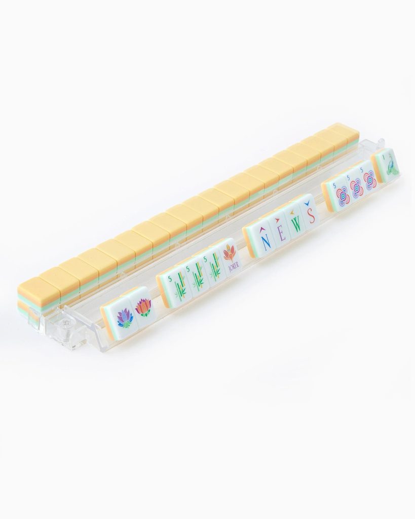 Pastel Yellow 3-Layer Acrylic American Mahjong Tile Set