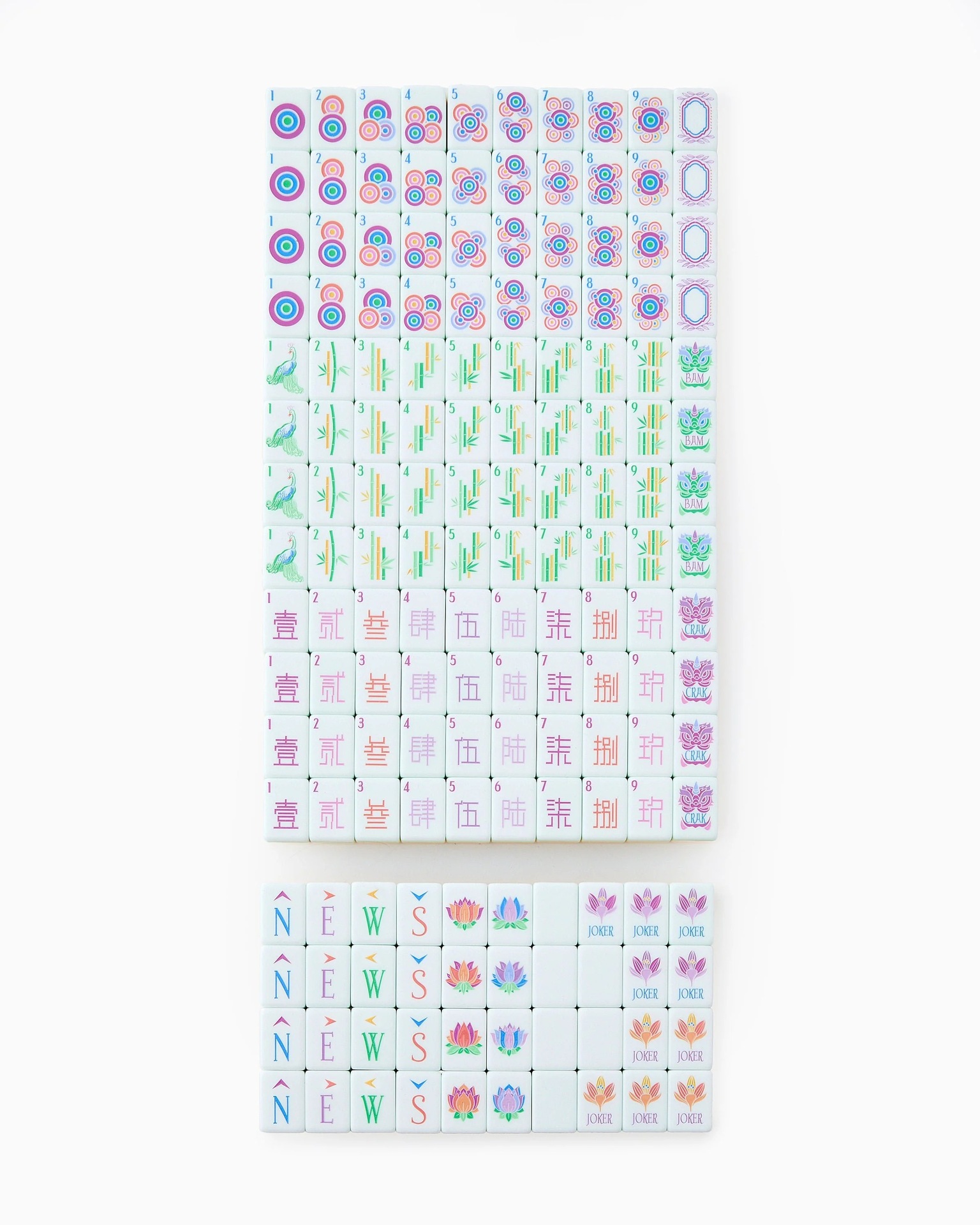 Pastel Yellow 3-Layer Acrylic American Mahjong Tile Set - Image 5