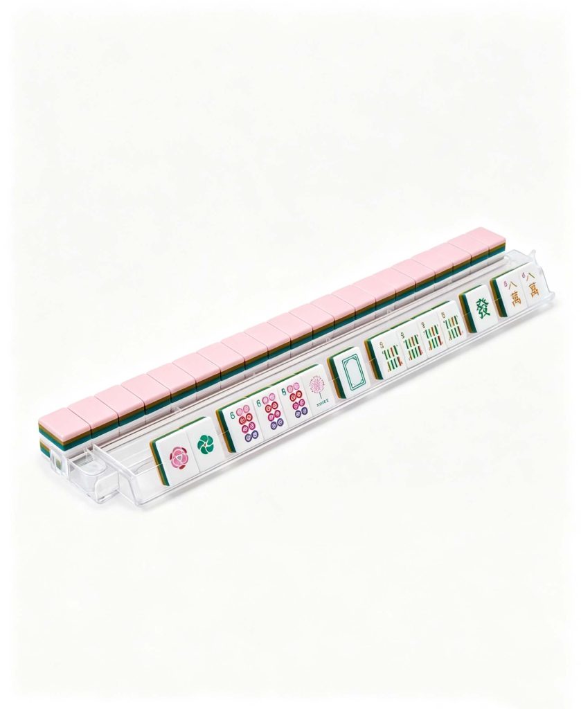 Pink Triangle pattern style 4-Layer Mahjong Tile Set
