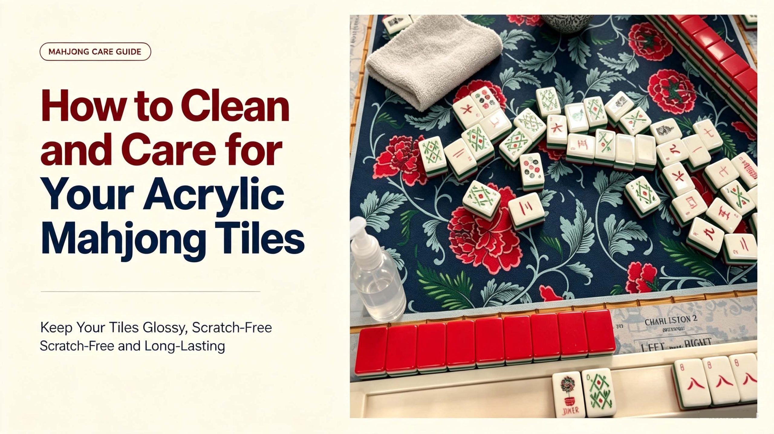 How to Clean and Care for Your Acrylic Mahjong Tiles